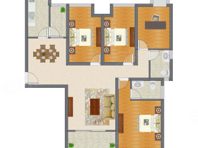 4室2厅 150.00平米