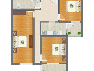 3室1厅 99.46平米