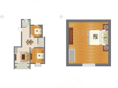 3室2厅 59.00平米