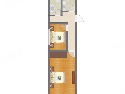 2室1厅 47.17平米