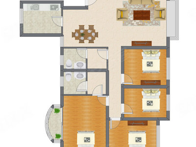 4室2厅 146.76平米