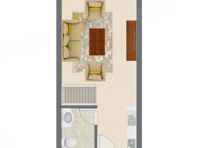 2室1厅 27.21平米户型图