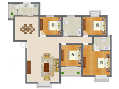 4室2厅 110.90平米