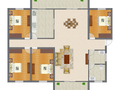 4室1厅 157.85平米