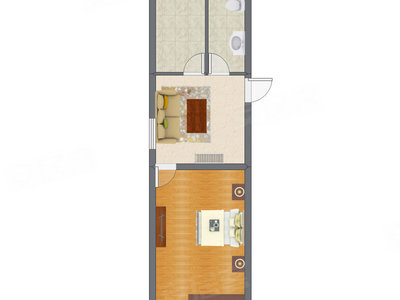 2室2厅 42.16平米