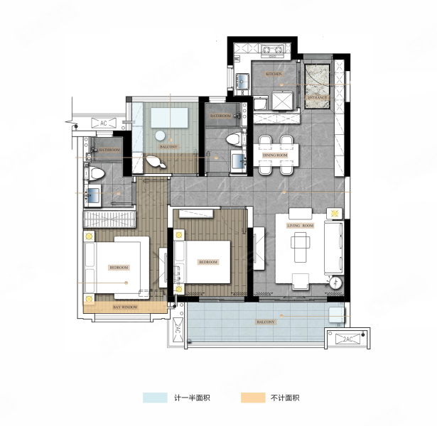 中海锦宸花园(新房)2室2厅2卫96㎡南110万