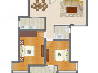 2室2厅 99.86平米
