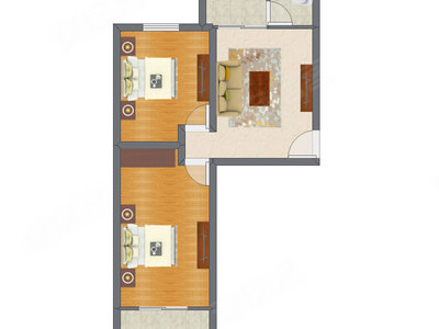 2室1厅 79.10平米户型图