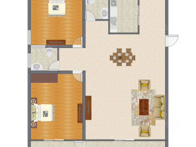 3室2厅 136.87平米户型图