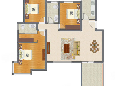 3室2厅 125.47平米