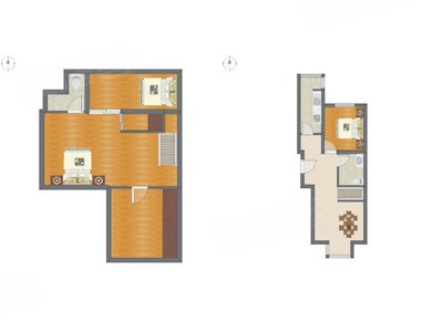 2室2厅 60.86平米