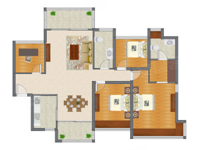 3室2厅 139.82平米