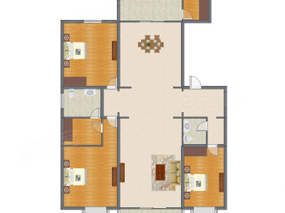 3室2厅 245.50平米