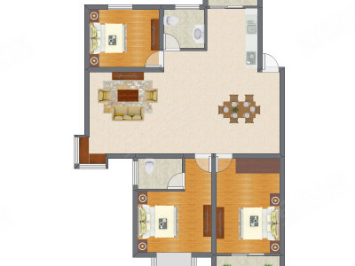 3室2厅 101.35平米
