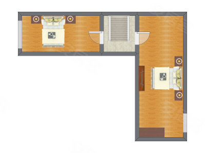 1室1厅 46.00平米户型图