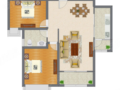 2室2厅 101.60平米