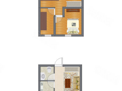 1室1厅 42.00平米