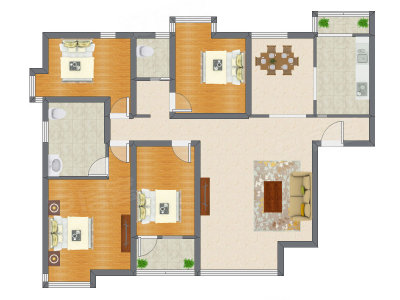 4室2厅 176.70平米