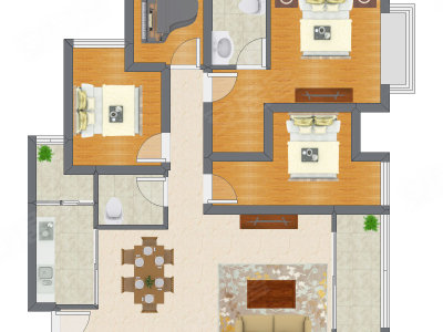 4室2厅 113.31平米