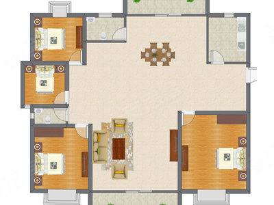 4室2厅 146.20平米