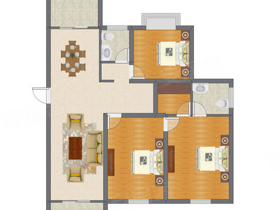 3室2厅 109.52平米