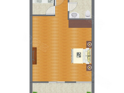 1室0厅 76.00平米户型图