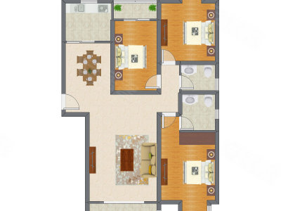 3室2厅 139.76平米