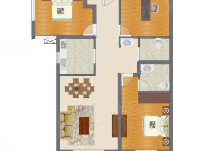 3室2厅 90.39平米