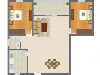 2室2厅 95.15平米