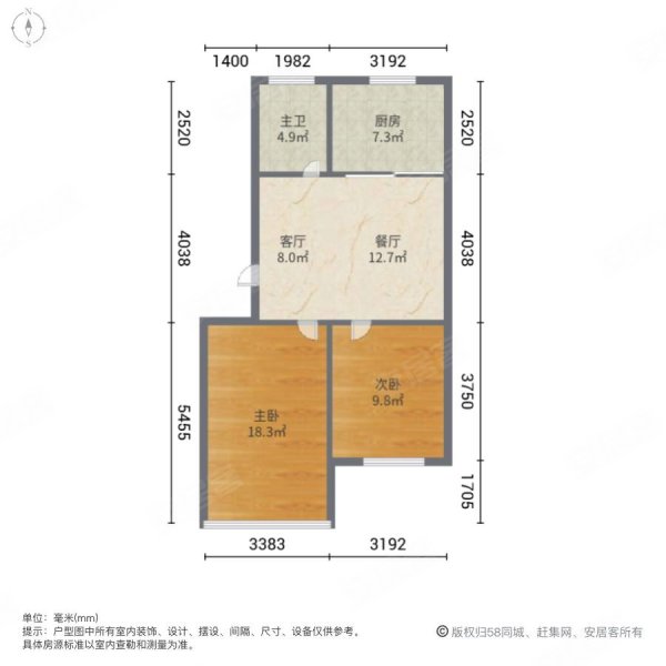 垦利天悦华府户型图图片