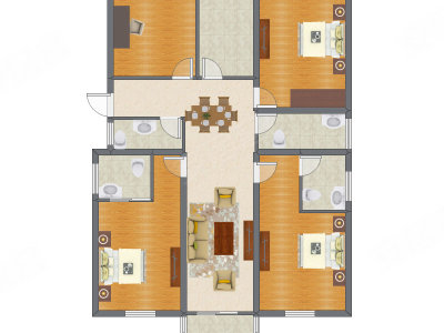 4室2厅 116.57平米