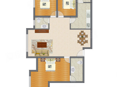 3室2厅 127.28平米