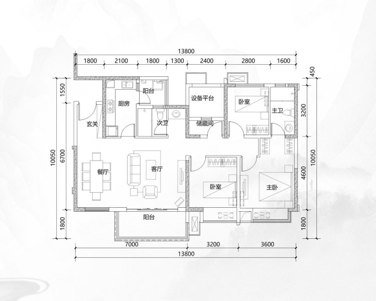 江口水镇4室2厅127㎡万二手房图片