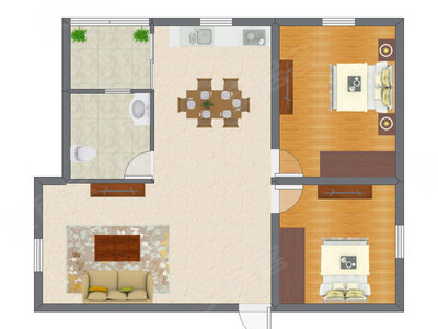 2室2厅 78.14平米