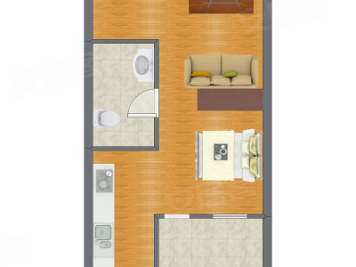 1室1厅 49.50平米