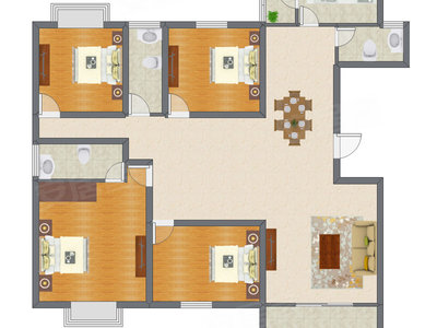4室2厅 180.00平米