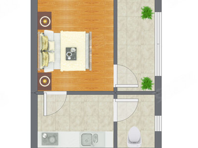 1室0厅 31.17平米户型图