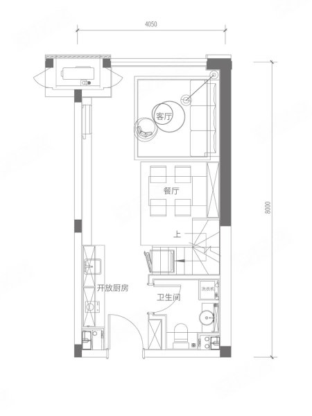 绿城桂语朝阳·悦尚LOFT2室2厅2卫48㎡东65万