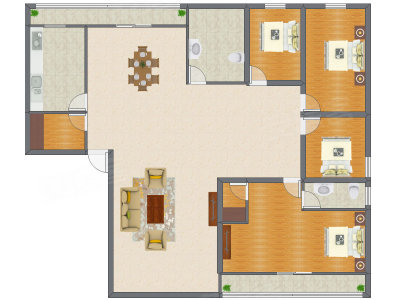 4室2厅 188.00平米