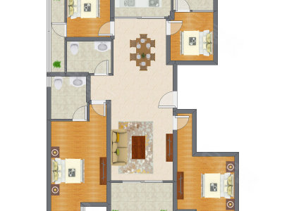 4室2厅 140.51平米