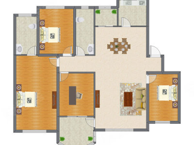 4室2厅 168.00平米