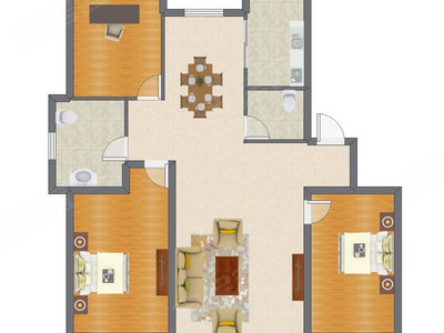 3室2厅 106.16平米