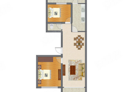 2室2厅 113.98平米户型图