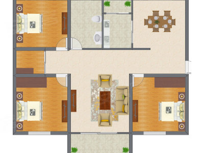 3室2厅 119.00平米
