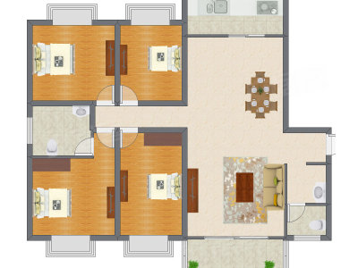 4室2厅 148.00平米