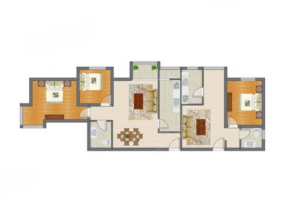 3室2厅 98.99平米