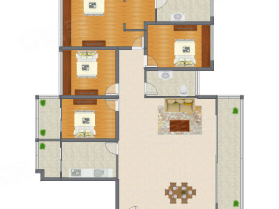 4室2厅 169.80平米