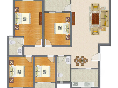 4室2厅 163.67平米