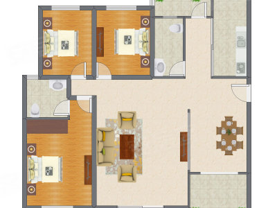 3室2厅 167.90平米