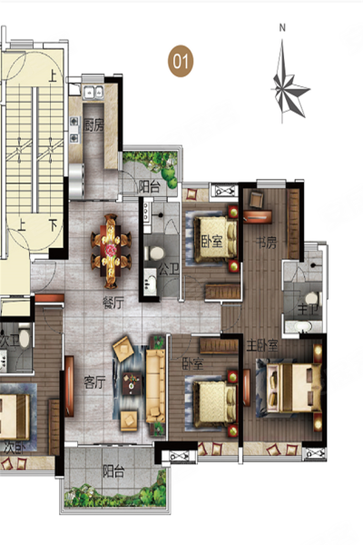 外地人可买路劲天隽峰顶层复式,豪宅南北对流带精装修五小一幼